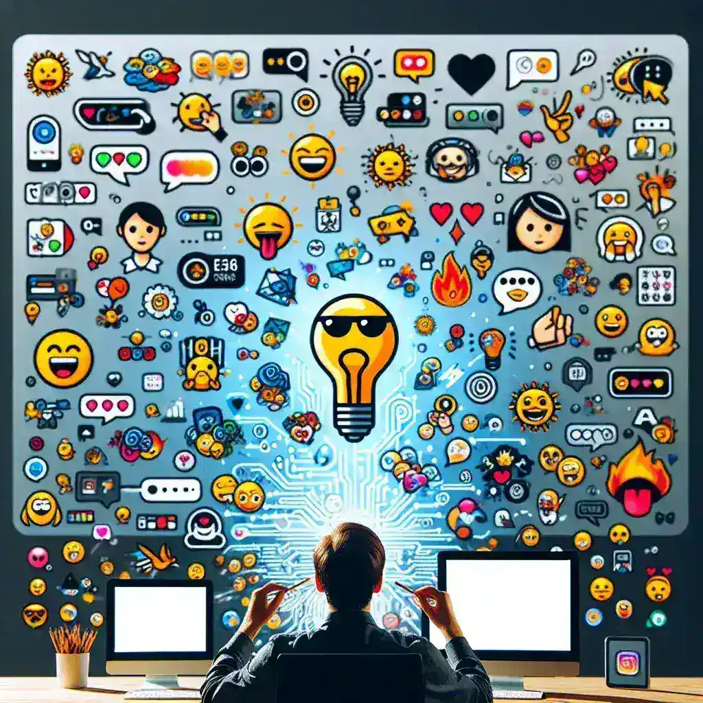 "AI-generated stickers in Meta Messenger enhancing user chats in the U.S., showcasing a variety of colorful, creative designs."