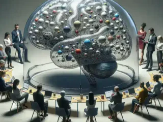 "Illustration depicting the importance of transparency in AI model training processes, highlighting the challenges faced in public understanding and accountability."